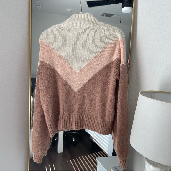 French Connection Colorblock Quarter Zip Sweater - Picture 2 of 3